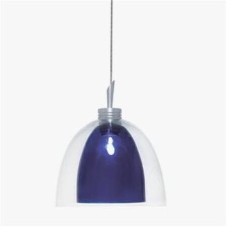 Jesco Jesco Lighting QAP215-BU-CH 1-Light Monorail Quick Adapt Low Voltage Pendant; Blue-Chrome QAP215-BU/CH
